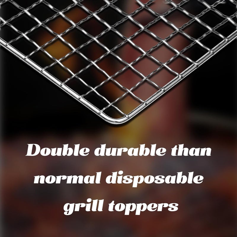 ciAmore Grill Topper, 10 Pcs Disposable Grill Grates, 11.8 X 15.7 Inch Baking Rack Replacement, BBQ Accessories for Outdoor Smoker Grills - Image 3